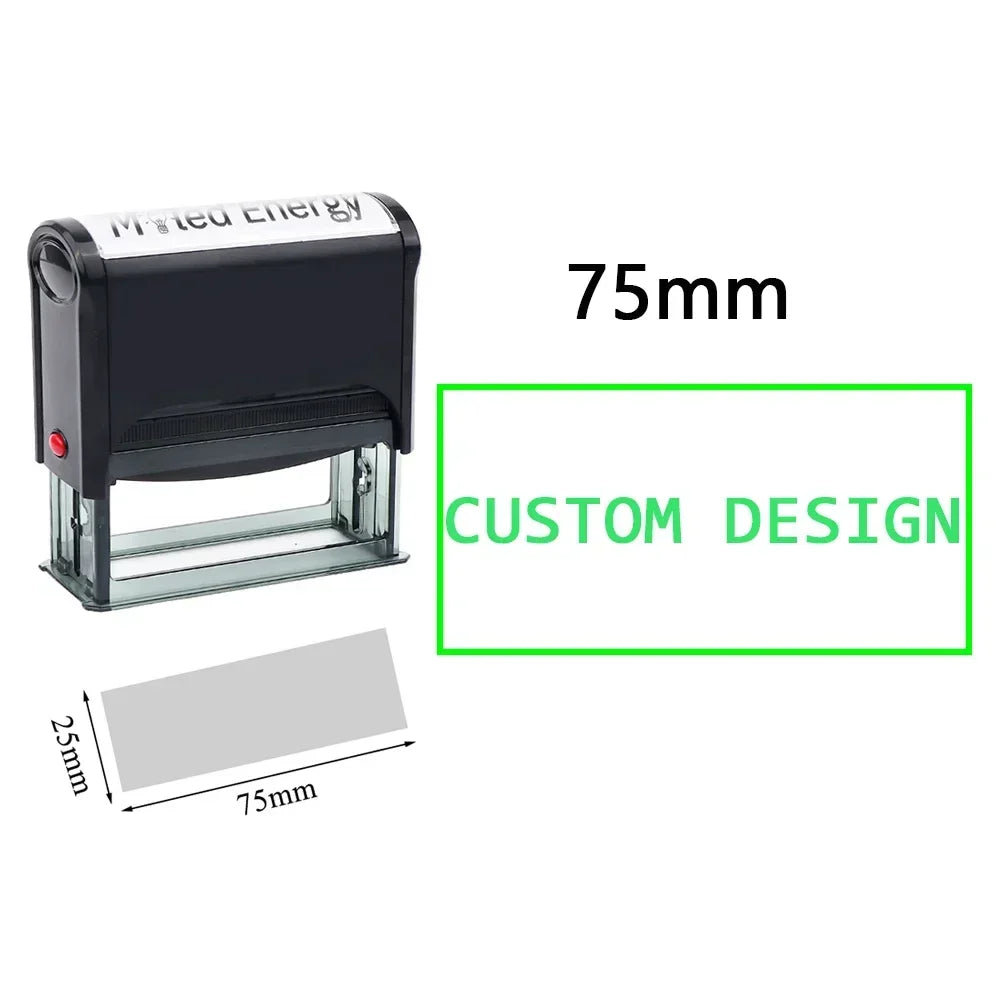 Custom Self-Inking Stamp Customized LOGO Self-Inking Business Address Wax Seal Name Letter Handicrafts Personalize Rubber Stamps