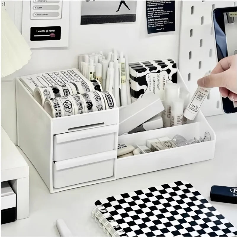 Desktop drawer style cosmetic storage box dressing table shelf file storage box