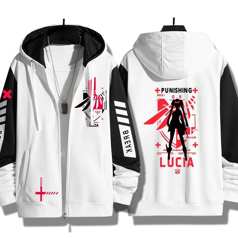 Hot Game GRAY RAVEN：PUNISHING Lucia Cosplay Costumes Unisex 3D Hoodie Sweatshirt Streetwear Hip Hop Zipper Hooded Jacket