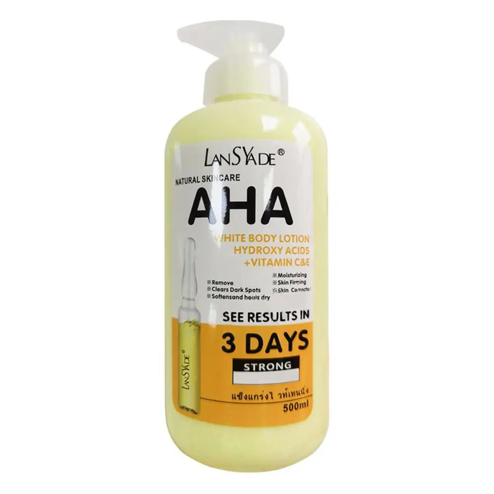 500ml Vitamin C Body Cream Whitening Hydroxy Acids VE Remove Acne Marks Deep Moisturizing Lightening Body Lotion Skin Care