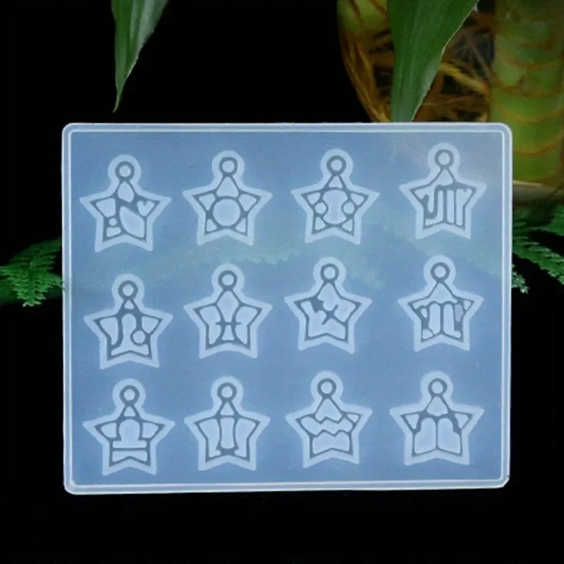 12 Zodiac Constellation Resin Molds Round Star Zodiac Sign Epoxy Silicone Casting Mould for DIY Jewelry Crafts Making Supplies
