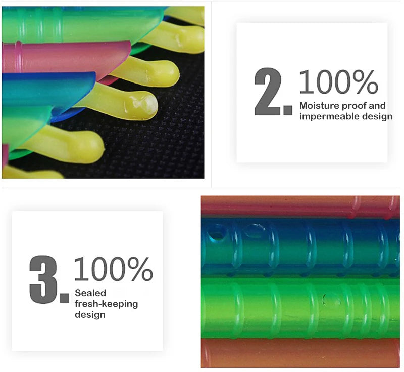 30Pcs/15Pcs Set Bag Clips Food Snack Bags Sealing Clips Seal Stick Food Preservation Sealer Reusable Kitchen Storege Organizer