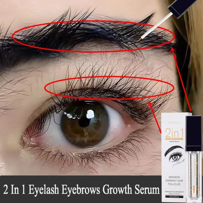 Fast Eyelash Eyebrows Growth Serum 7 Days Natural Eyelash Enhancer Longer Fuller Thicker Curling Lengthening Lash Makeup