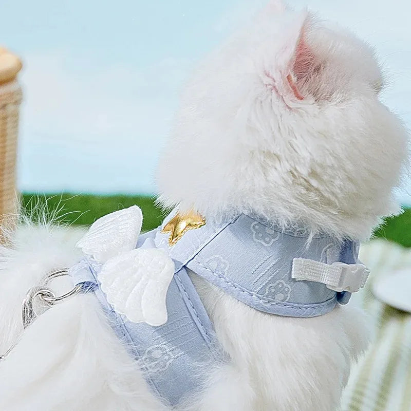 Angel Wing Pet Harness With Leash