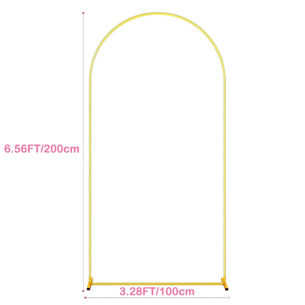 Metal Gold Wedding Arch Stand 1PCS 3.9FT 5.9FT 7.2FT