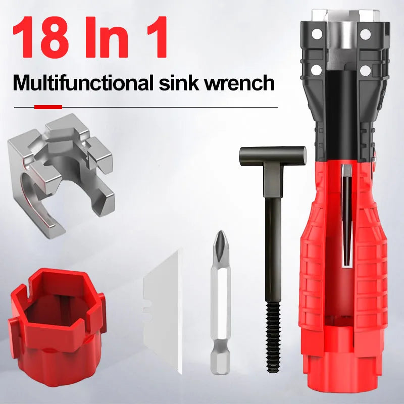 8/18 in 1 Universal Wrench Faucet Multi-head Double-head Sink