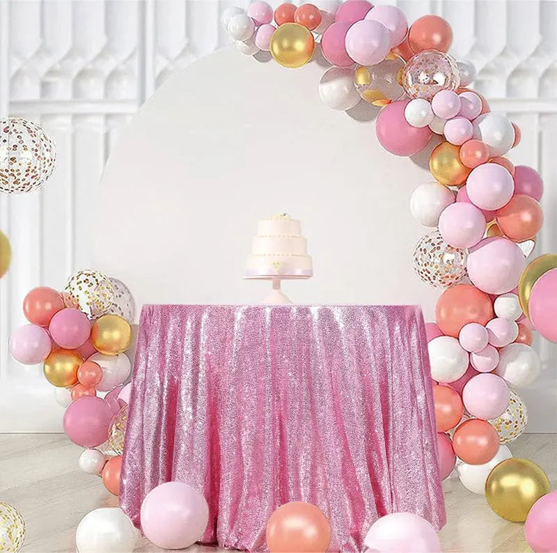180cm Round Sequin Tablecloth  for Wedding Banquet Wedding Birthday Christmas Party Table Decoration Sequin dining table decorat