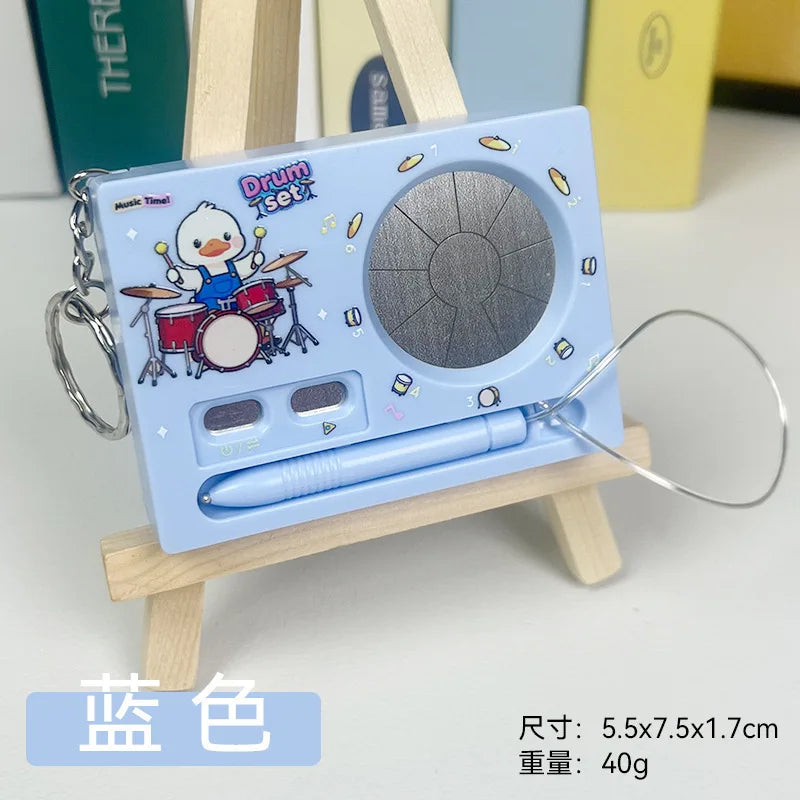 Mini Electronic Drum &amp; Piano Music Keychain