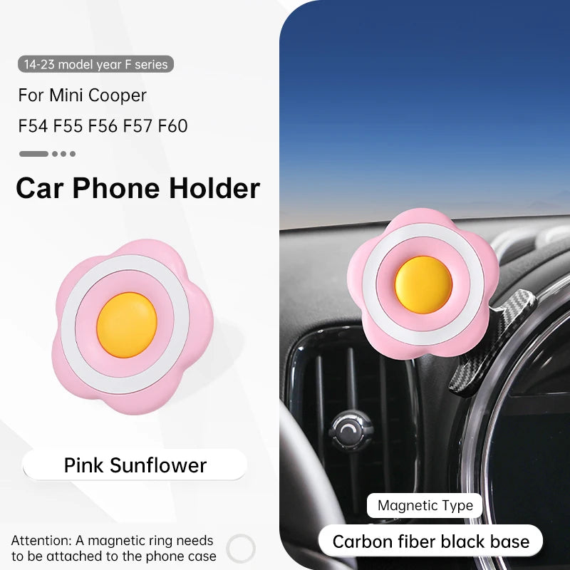 Car Phone Holder Wireless Charger For Mini Cooper F56 F55 F54 F60 F57 2014-2023 Central Control Mobile Phone Bracket Accessories