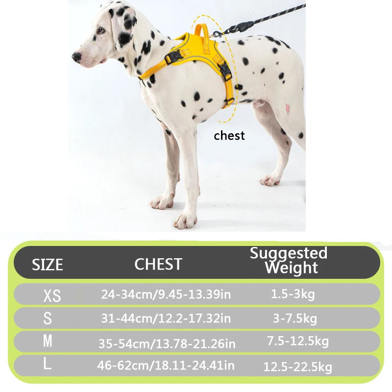 Dog Harness Pet Saddle Quick Wear Structure Protection Ultra Light Chest Strap Safety Anti Break Explosion Proof Dog Vest