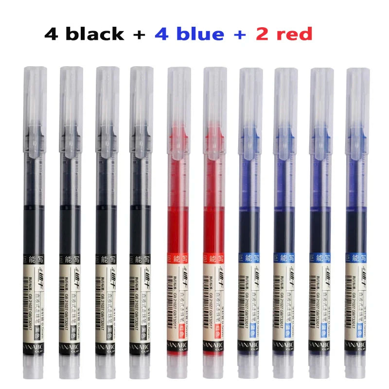 Quick-Dry Gel Pens, 0.5mm, Black & Blue, 5 Pack