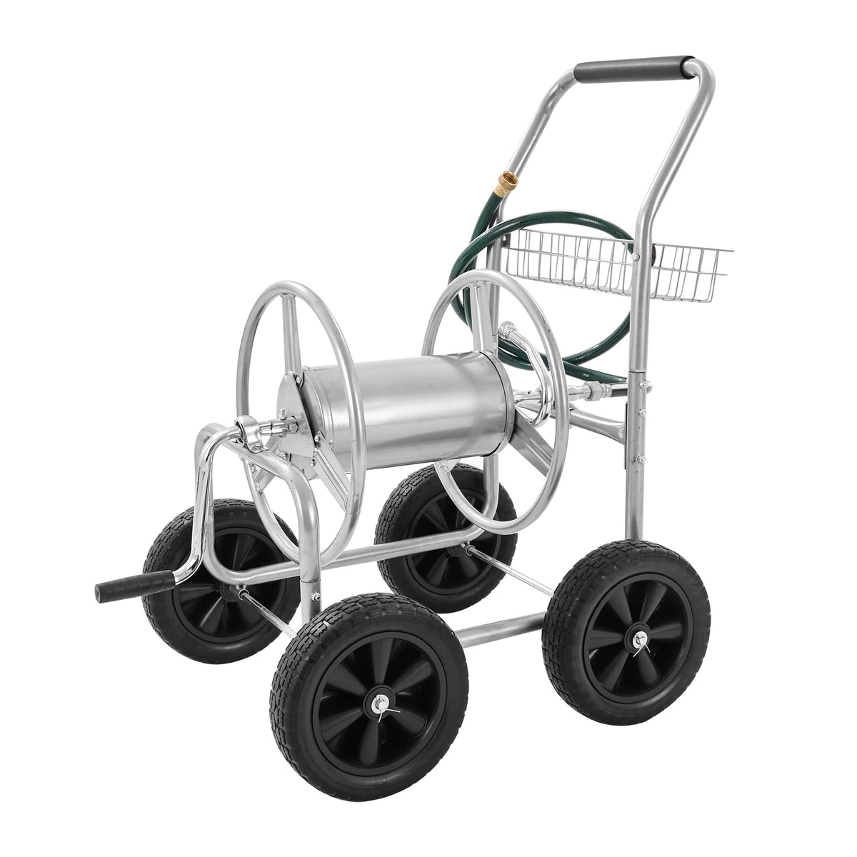 SucceBuy Hose Reel Cart 250ft Heavy Duty Garden Water