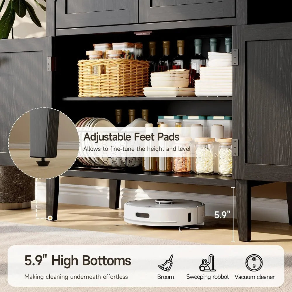 71" Tall 5-Tier Arched Cabinet
