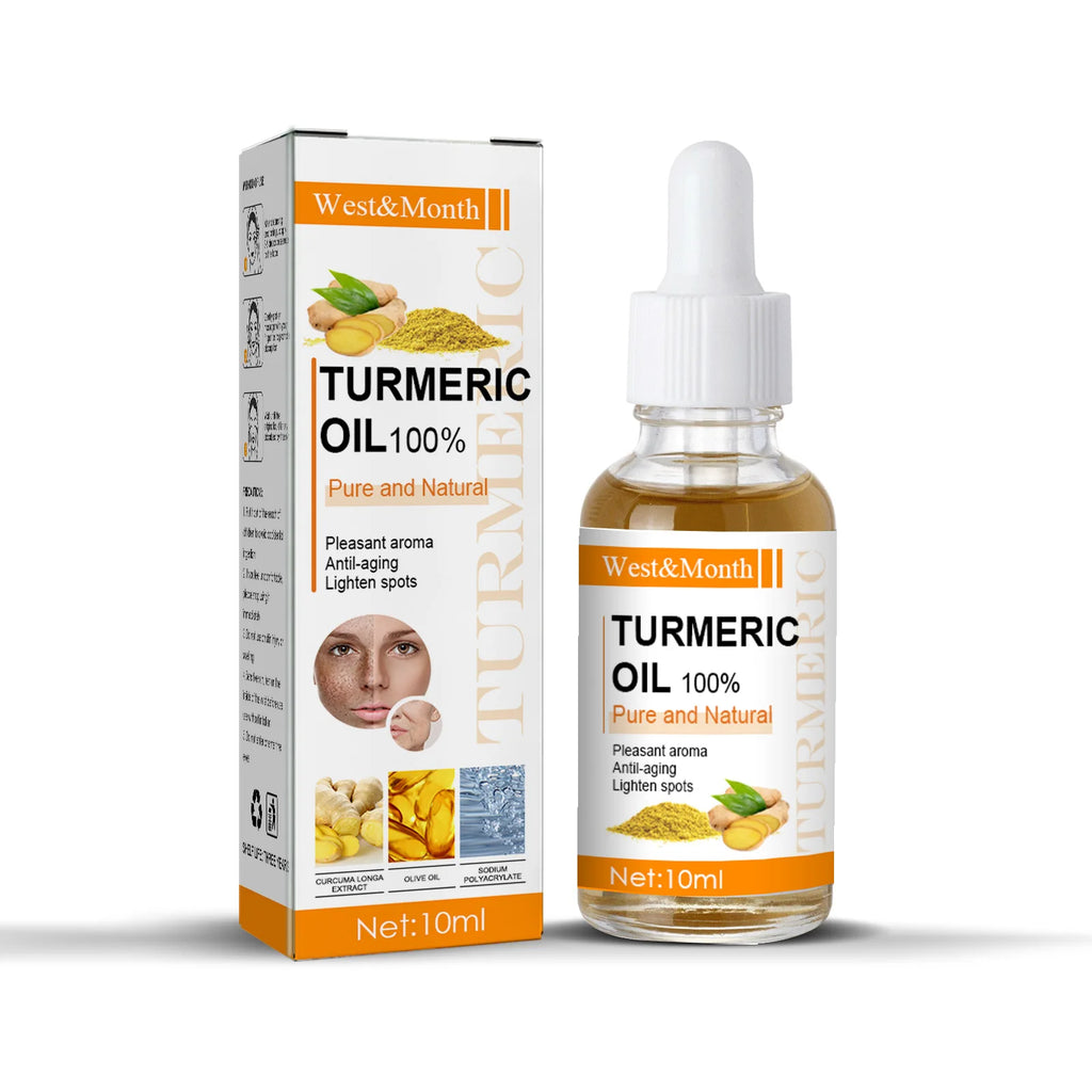 Remove Dark Spots Turmeric Essential Oil Anti Wrinkle Face Serum Therapeutic Acne Shrink Pores Whitening Moisturizing Skin Care