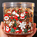 Cute Enamel Christmas Keychain Snowman Santa Claus Key Ring Pendants for Key Holder Women Girls Handbag Decor Jewelry Gifts