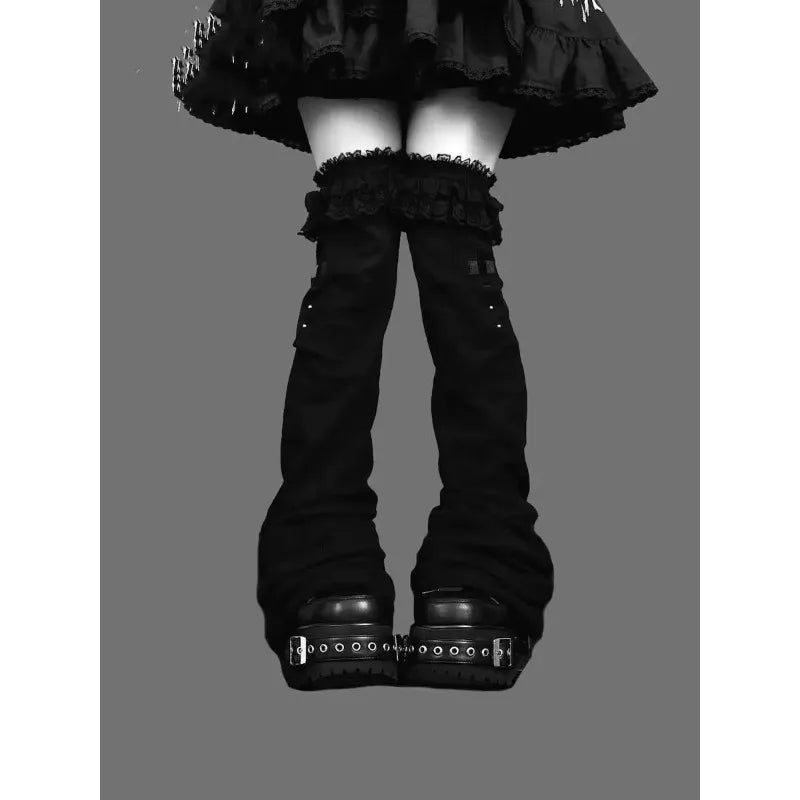 Japanese Kawaii Flared Long Socks Foot Cover Leg Warmers Harajuku