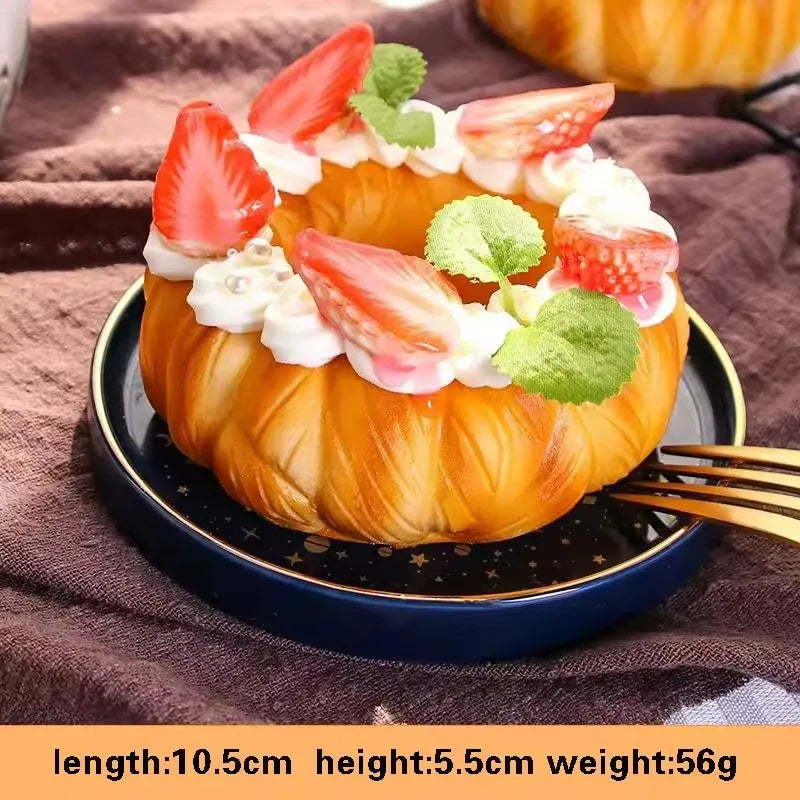 Simulation Fruit Cake Fake Food Model Decoration Bread Baking Photography Props Ornaments Window Display Home Decor