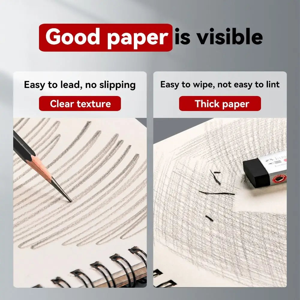 30 Sheets 8K 16K Coil Sketchbook Spiral Bound Eco-friendly