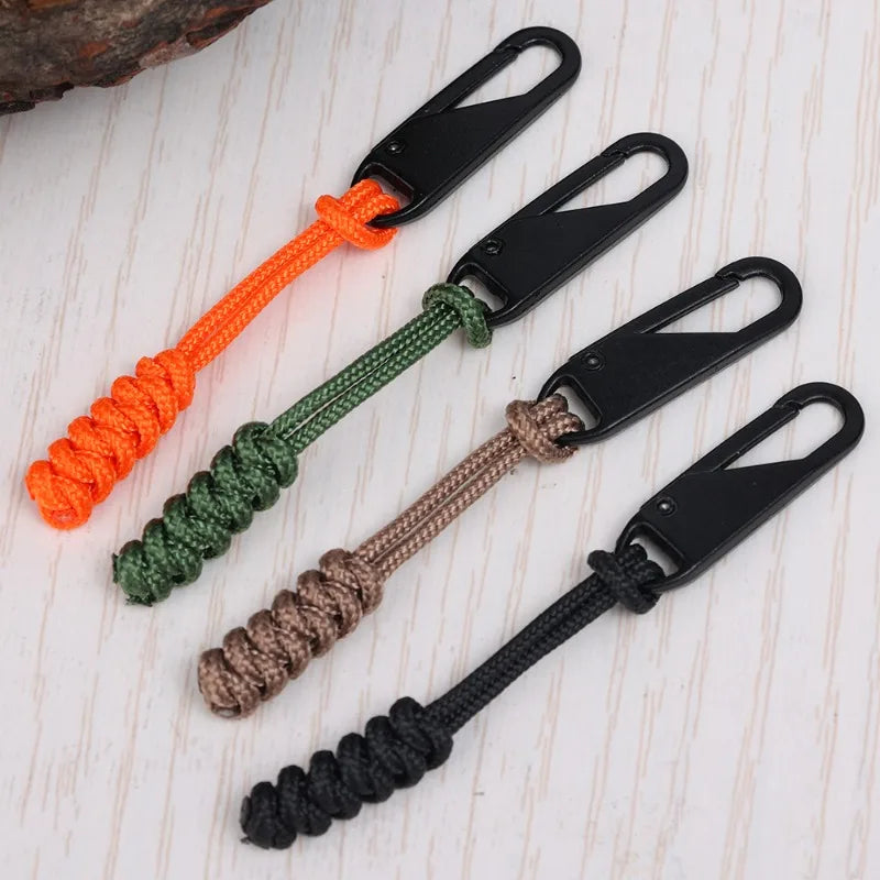 Universal Metal Zipper Pull Outdoor Bag Zipper Pull Head Umbrella Rope Woven Zipper Replaceable DIY Craft Sewing Tool Repair Kit