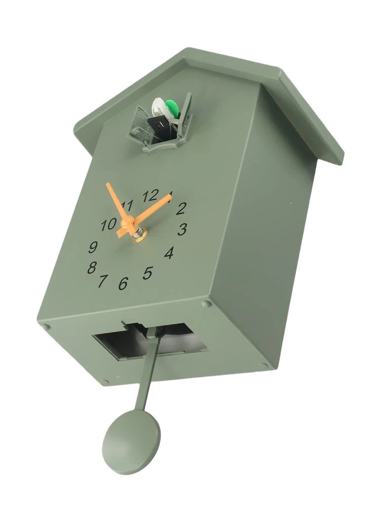 1pc Cuckoo Clock Voices Call Bird House Wall Art Home Living Room Office Decoration Home Decor ABS Wall Clocks