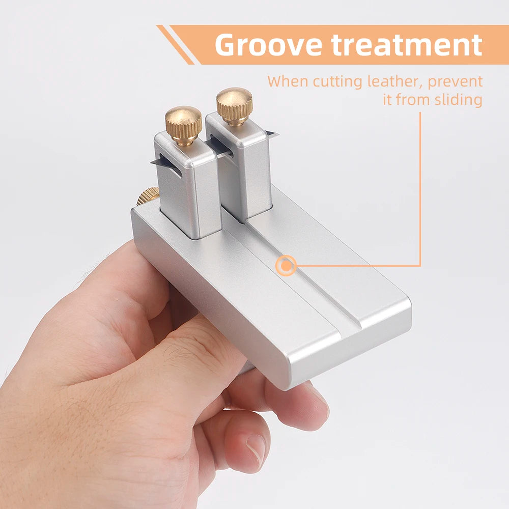 QJH Adjustable Faux Leather Strip Precision Cutting Tool, for DIY Handheld Cutting Belt, Watch Bands & Luggage Straps Craft Tool