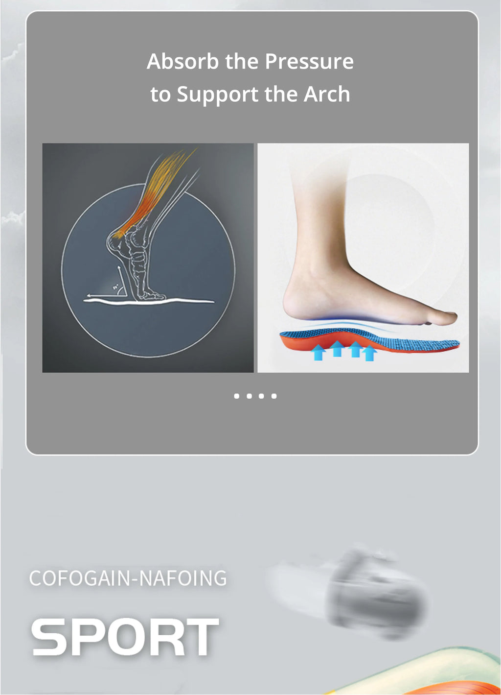 Sport Orthopedic Insoles for Feet Men Women EVA Breathable Shock Absorption Shoes Insole for Running Basketball Sport Care Pads