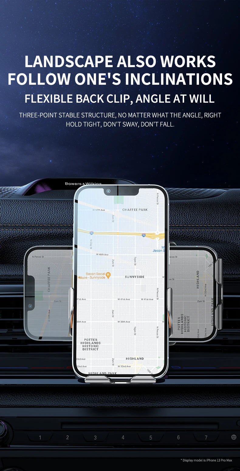 Car Wireless Charger Magnetic Auto Car Mount Phone Holder For iPhone 17 16 15 14 13 12 Samsung Infrared Induction Fast Charging