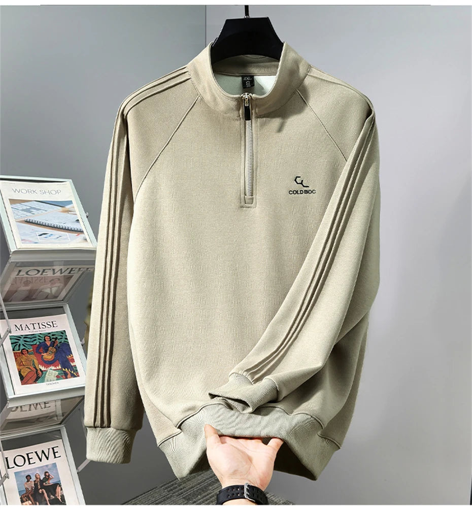 Harajuku Vintage Stand-up Collar Sweatshirts Men 12XL Plus Size Sweatshirt Spring Autumn Pullover Big Size 10XL