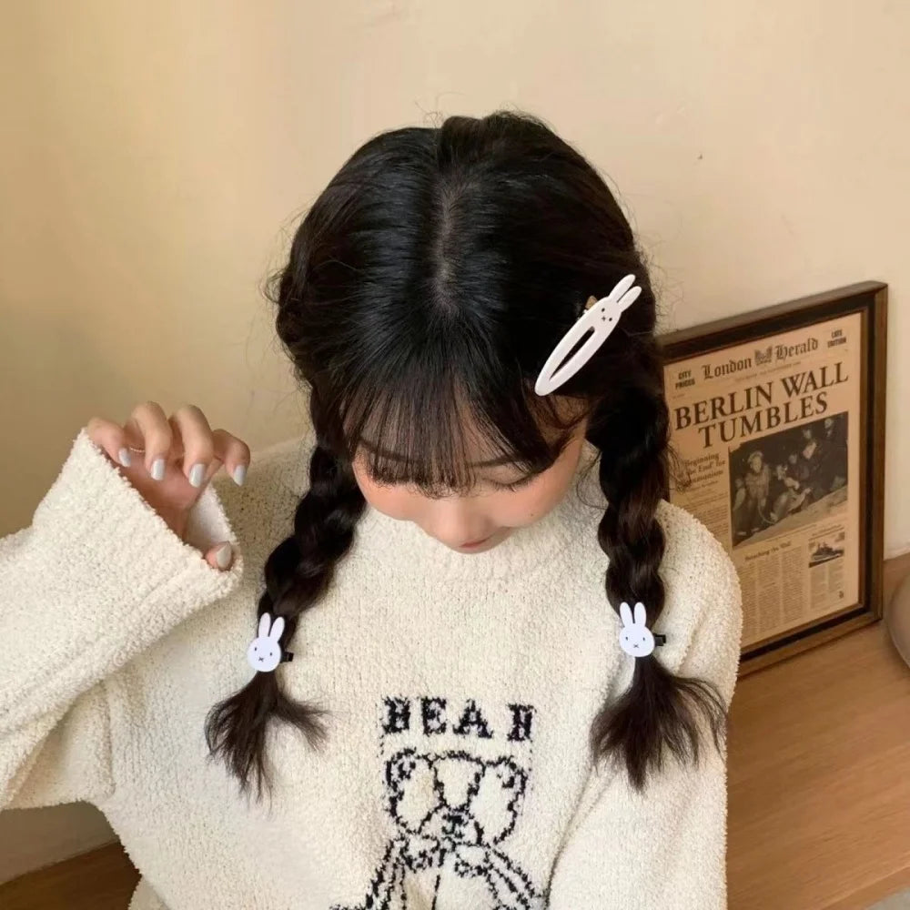 Cute Miffy Kawaii Ins Hair Decoration Clip Princess Bangs Clips Sweet Cool Rabbit Y2K Personality Headwear Student Girl Gifts