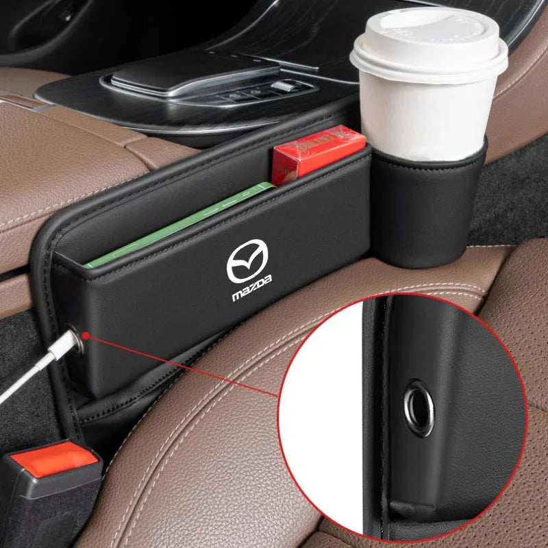 Mazda Leather Car Seat Gap Storage Box