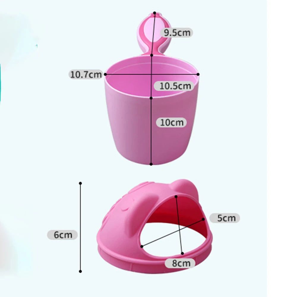 Cute Cartoon Baby Bath Caps Toddle Shampoo Cup Children Bathing