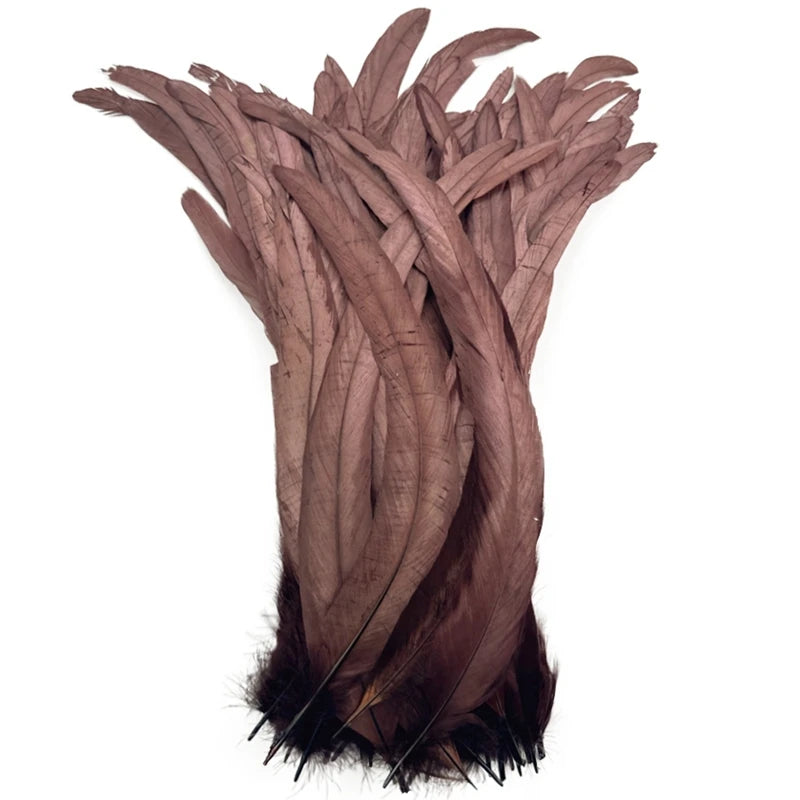 Top Quality 50 Pcs Pure White Rooster Tail Feather 30-35cm 12-14inch Natural Feathers Wedding Decoration clothing accessories