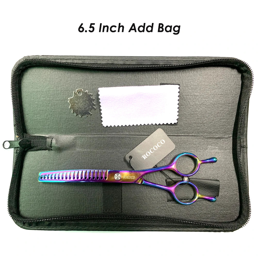 Professional 8 inch 7 inch 6.5" High Quality Pet Dog Grooming Scissors Curved Shark Thinning Shears Cat Dog Barber Scissors