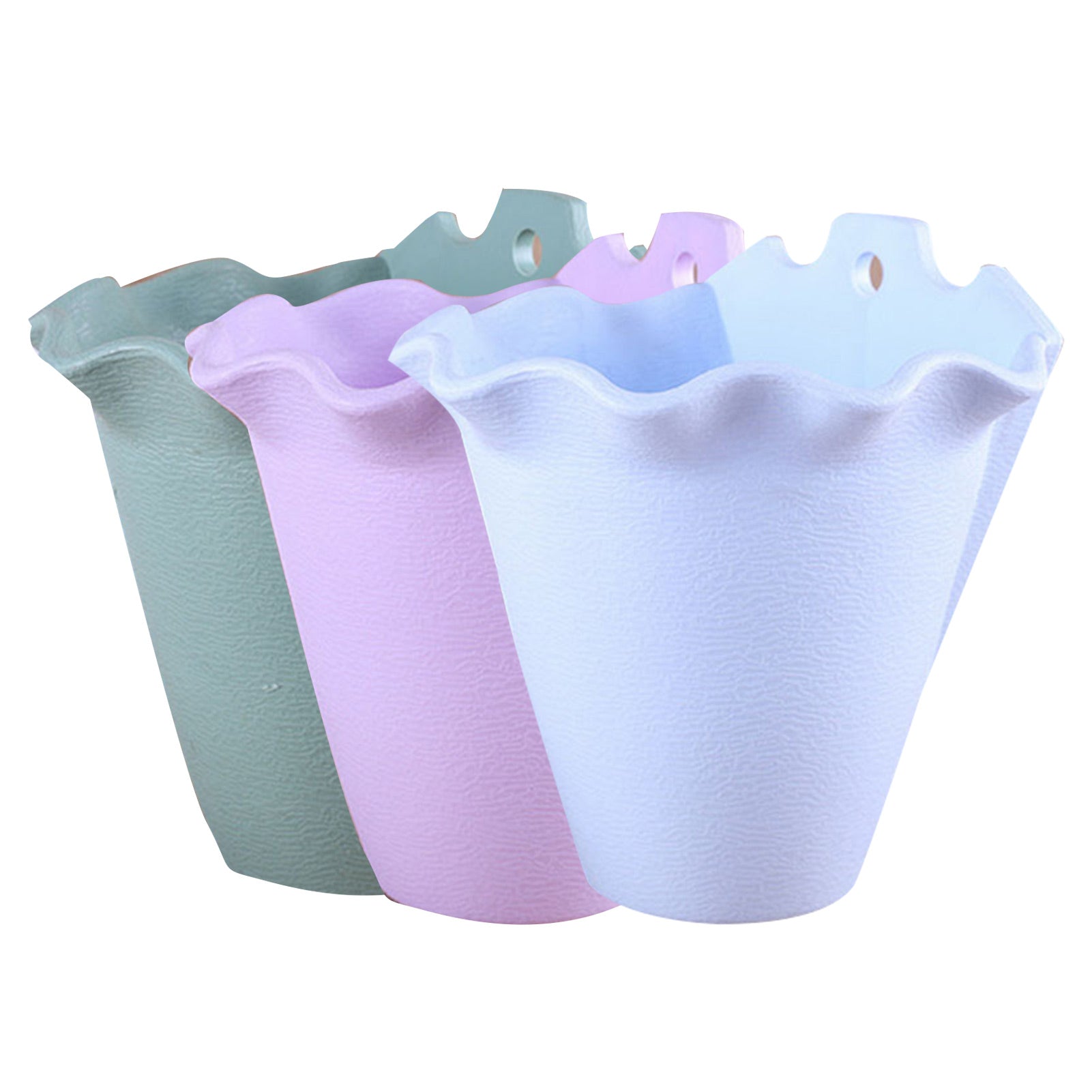 Flower Pot Wall-mounted Plastic Wall Hanging Container Basket Flowerpot for Outdoor Garden Balcony Planter Bucket Home Decor