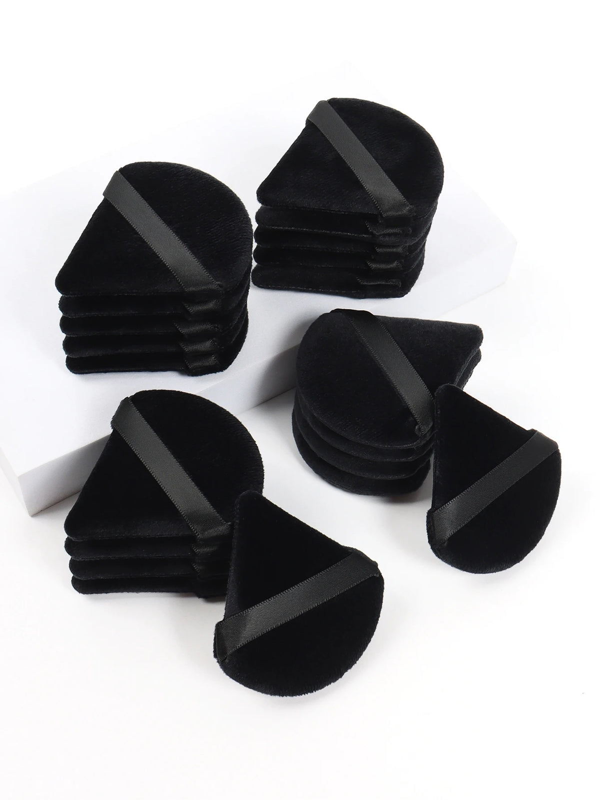 Black Triangle Powder Puff Facial Makeup Sponge Soft Velvet