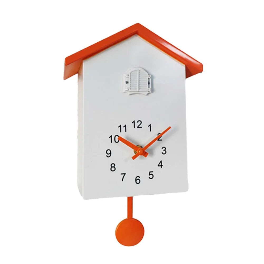 1pc Cuckoo Clock Voices Call Bird House Wall Art Home Living Room Office Decoration Home Decor ABS Wall Clocks
