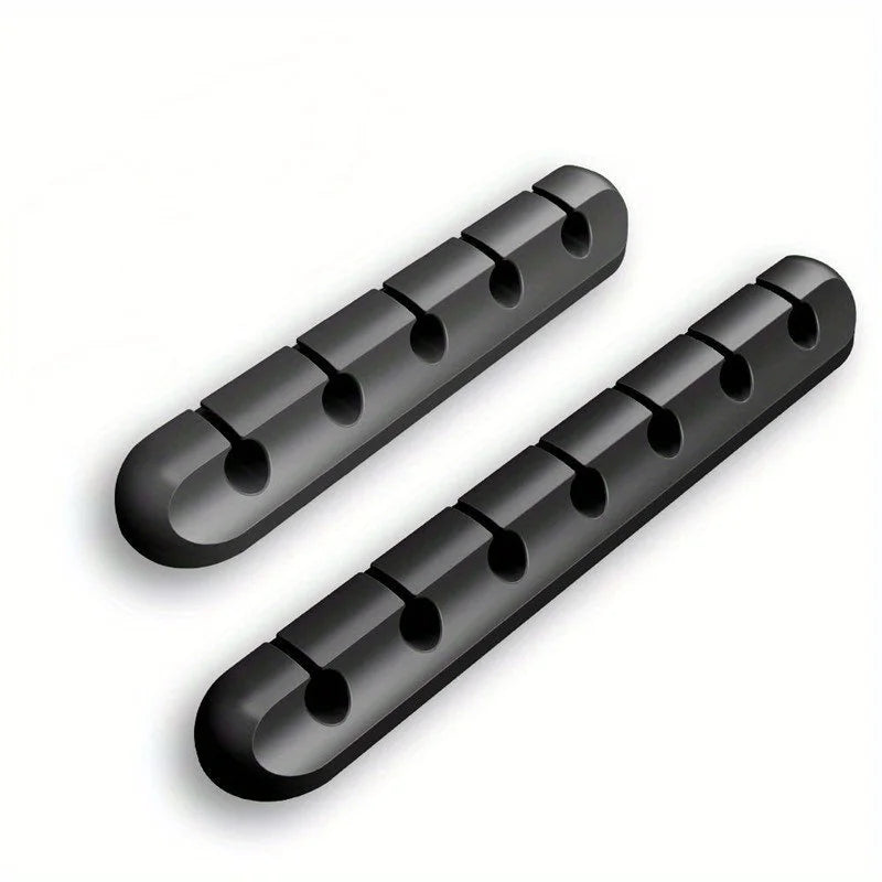 5/7 Clips Adhesive Cable Winder Desktop Wire Earphone Cable Holder Desk Organizer Stationery Office Supplies Material Escolar