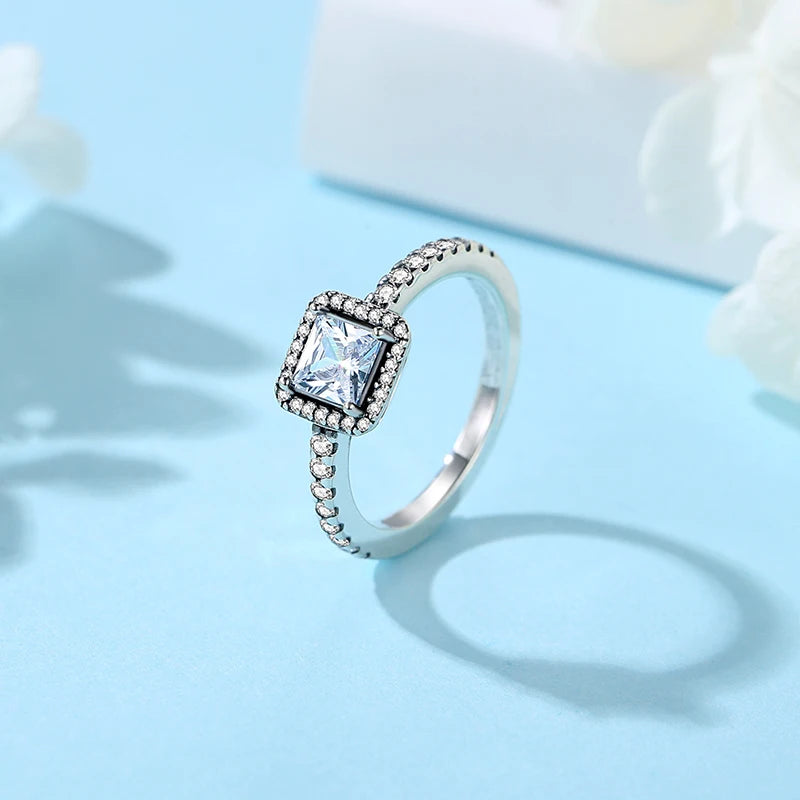 925 Sterling Silver Heart CZ Stackable Ring