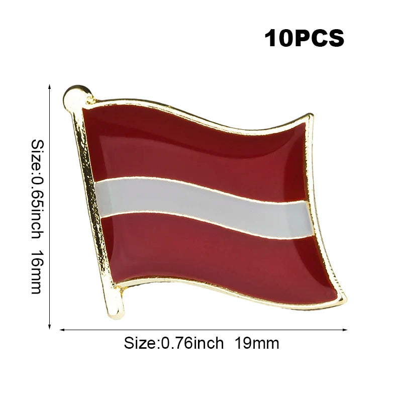 10pcs a lot   Flag Laple Pin Badge Brooch Cambodia Canada Czech Rep. Zimbabwe Kuwait Croatia Kenya Kazakhstan Haiti