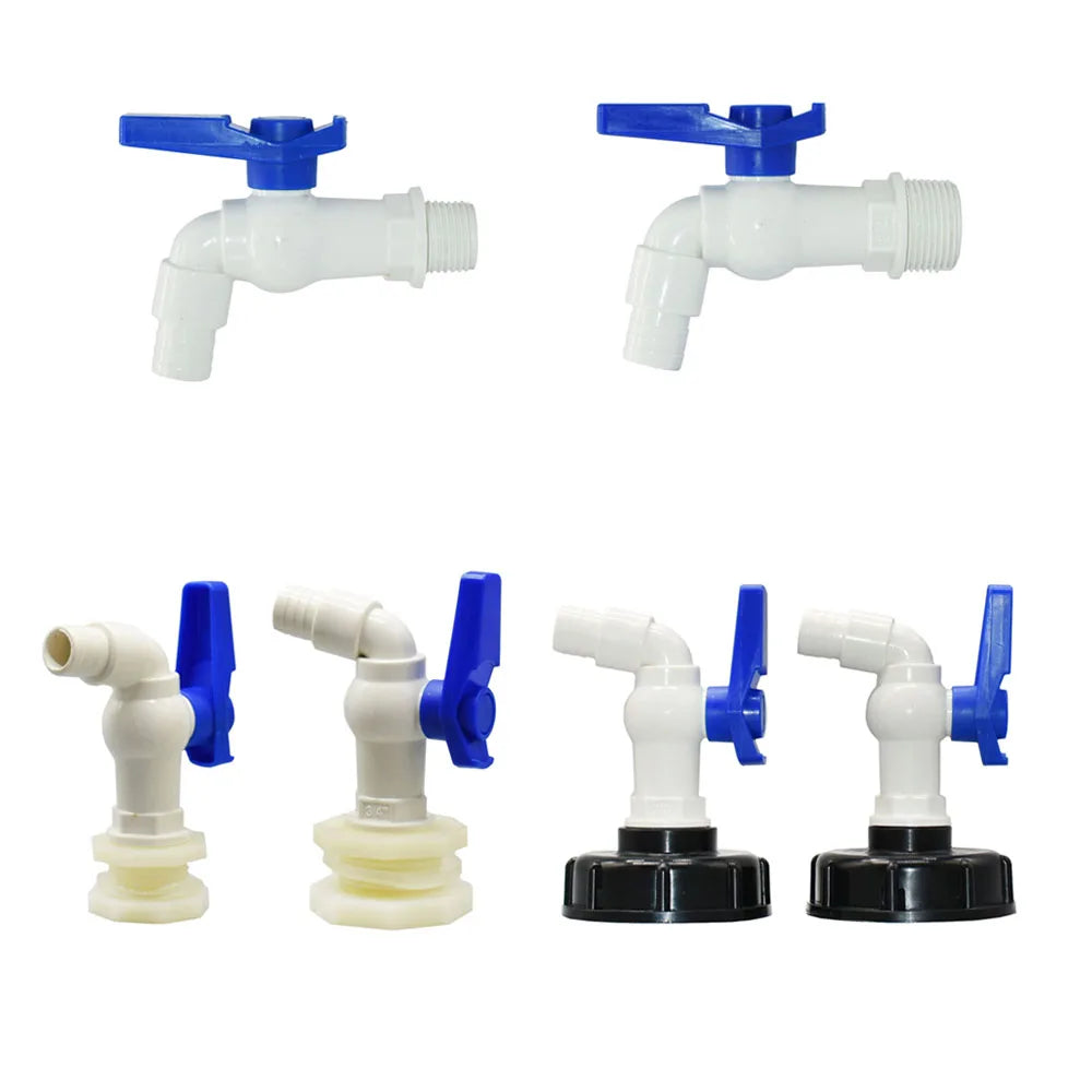 4/8/10/12/16/20/25mm Hose Barbed Mini Valve Garden Tap Barb Connectors With 1/2 3/4 Inch Thread Drip Irrigation System Fitting