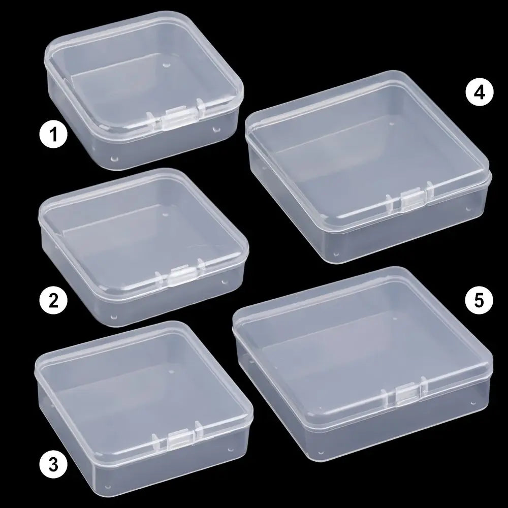 1pc Small Plastic Home Items Sundries Organizer Case Transparent Storage Box Jewelry Beads Container Fishing Tools Storage Box