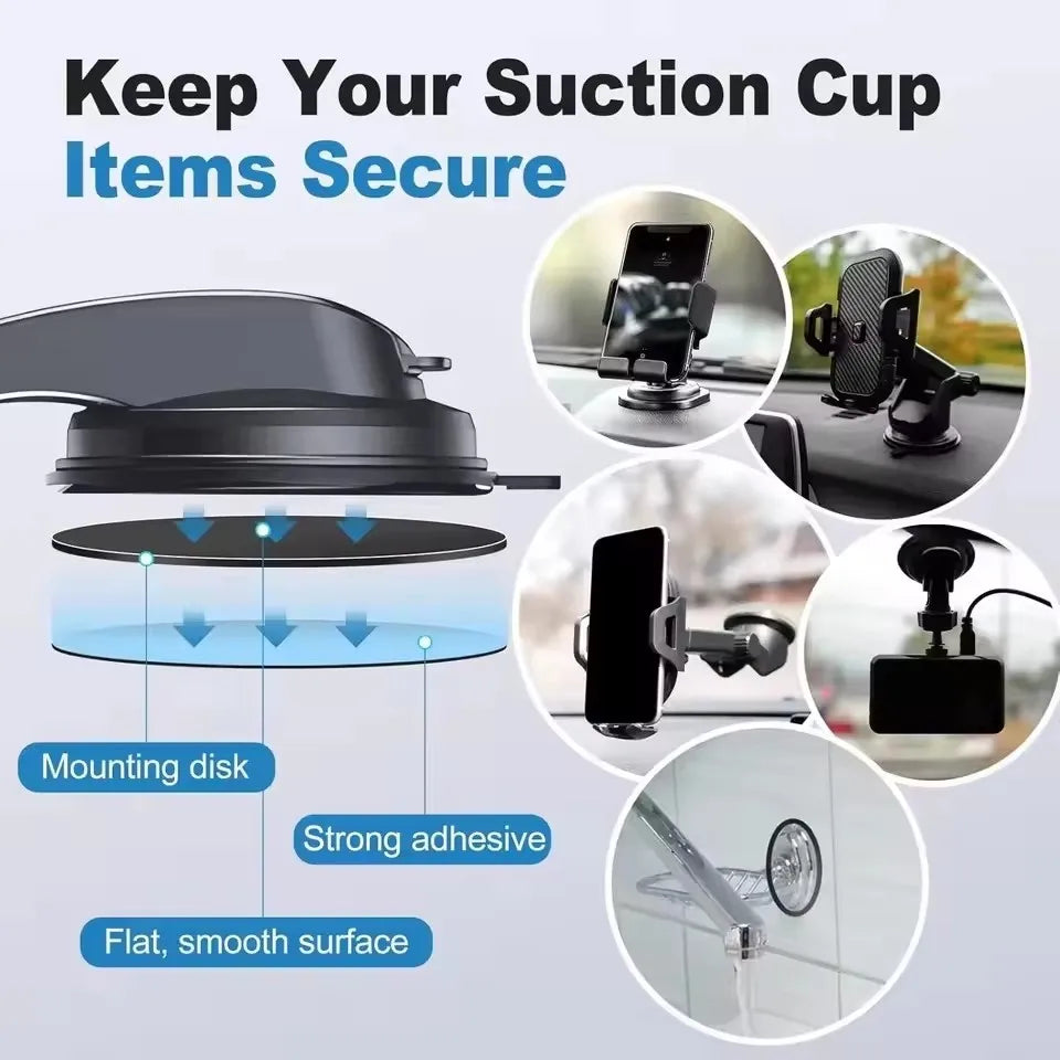 2/1PCS Car Phone Holder Stickers Suction Cup Adhesive Dashboard
