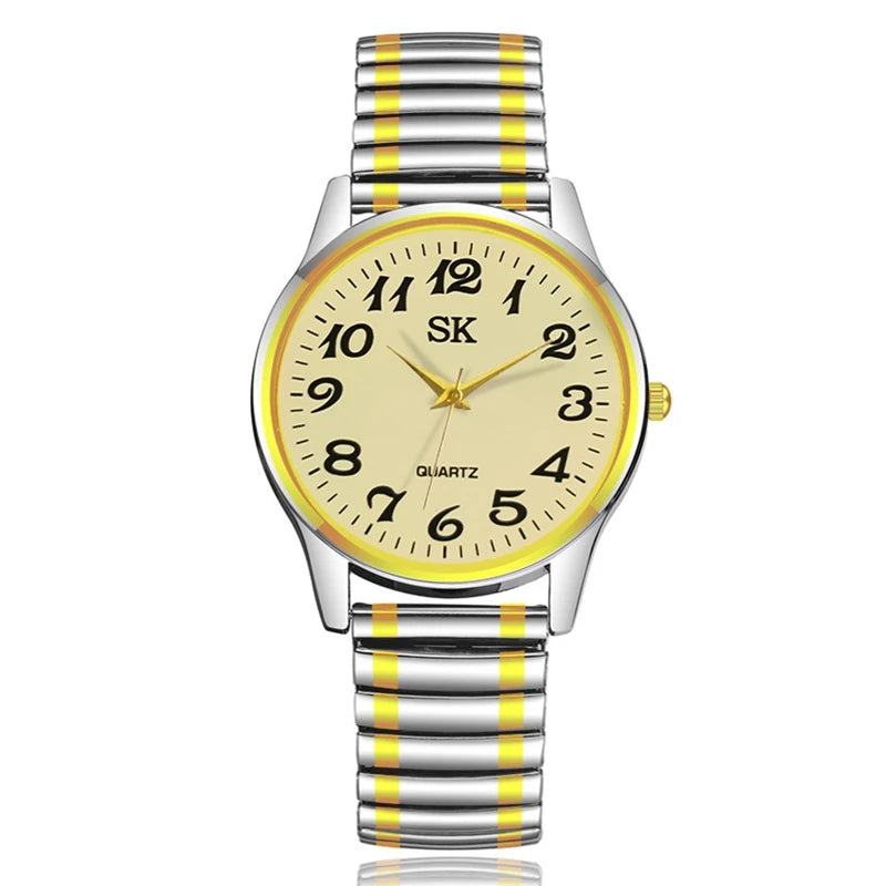 Fashion Personality Style Women Watch Casual Quartz Watch Elastic