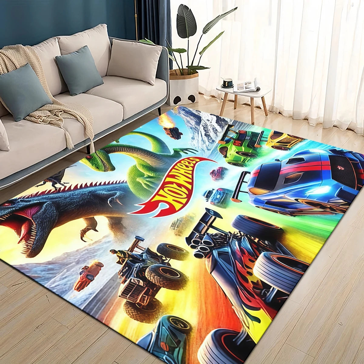 Hot Wheels 27 Style New Racing Car Cartoon Carpet Rug for Living Room Bedroom Home Sofa Decoration,Kids Play Non-slip Floor Mat