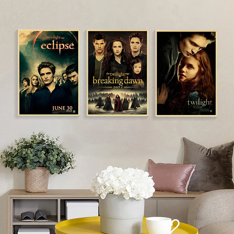 Film TV Movie Twilight Vintage Posters Wall Bedroom Painting Nostalgia Decor Aesthetic Cartoon Art Gift Print Art Wall Paintings