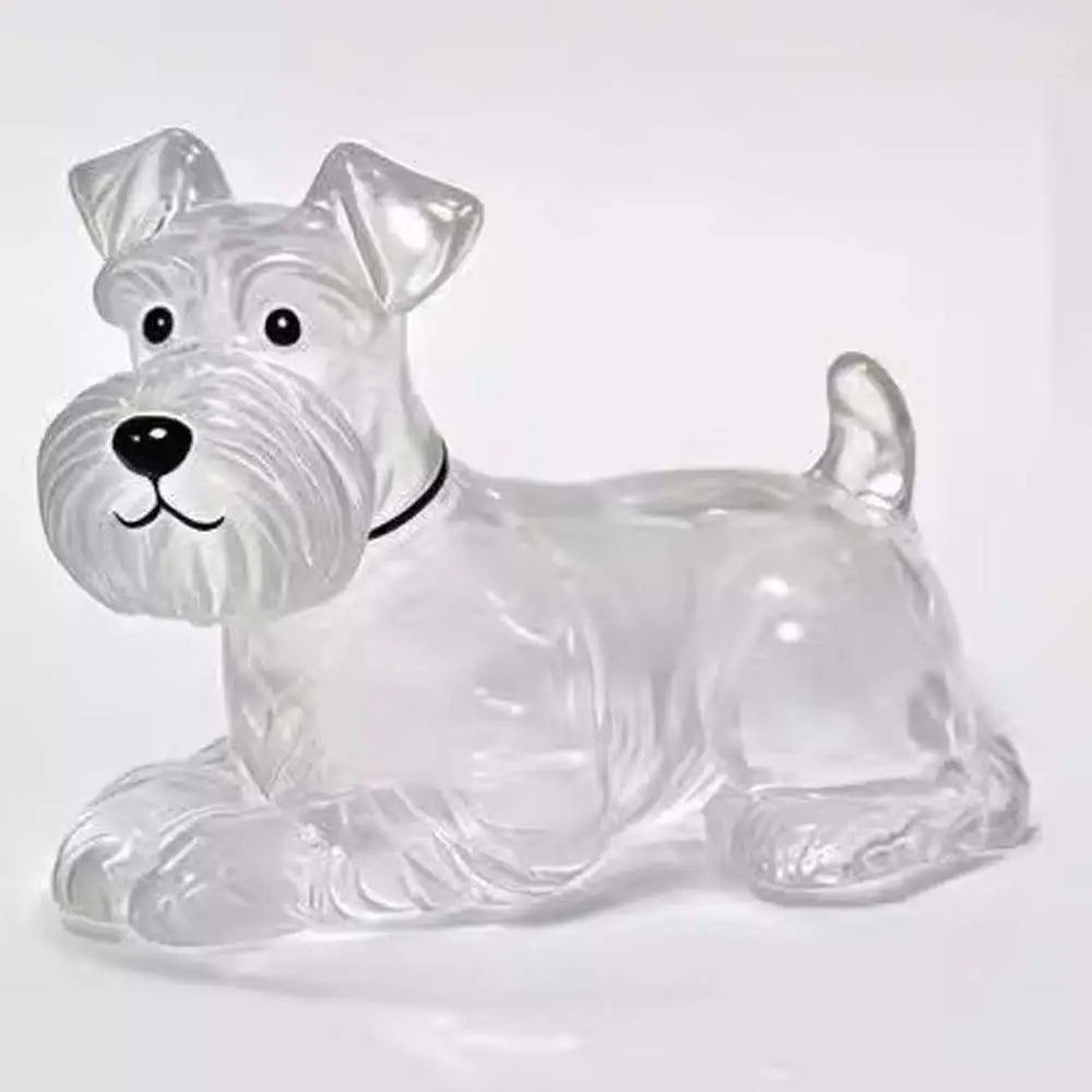Dog Shape Dog Hair Storage Box Transparent Hair Grooming Pet Hair Keychain DIY Handmade Acrylic Puppy Pendants Backpack