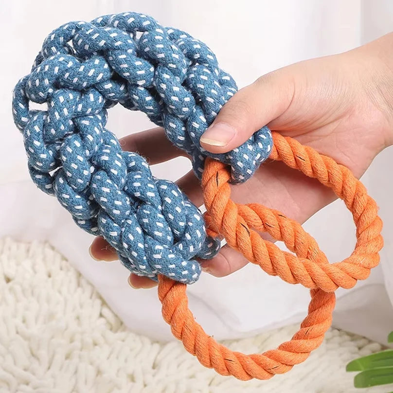1PC Handwoven Pet Dog Toy for Teeth Cleaning And