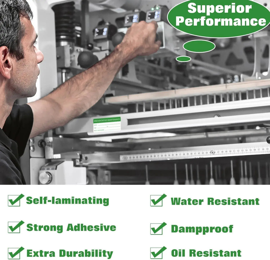 Preventive Maintenance Sticker 1x2 inch Check Safety Label, Press/Date/Next Label with Transparent Flap 180 Pcs