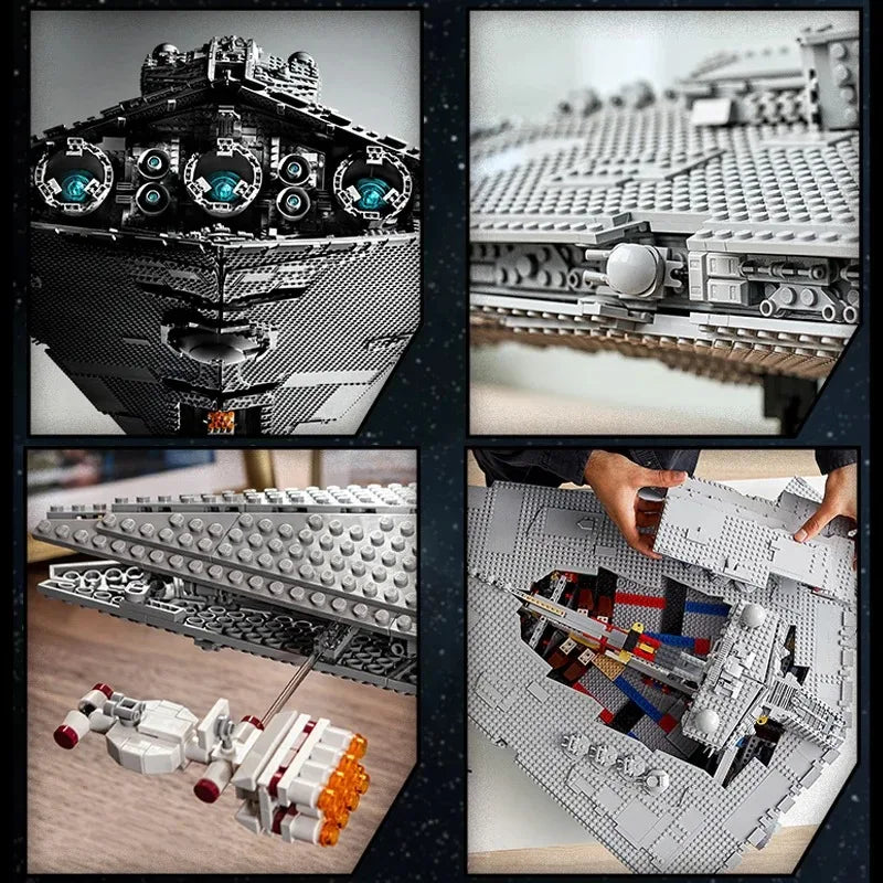 4784pcs UCS Imperial Navy Stormtrooper Star Destroyer Galactic Empire 75252 Star Cruiser Starfighter Dark Fleetship Gift