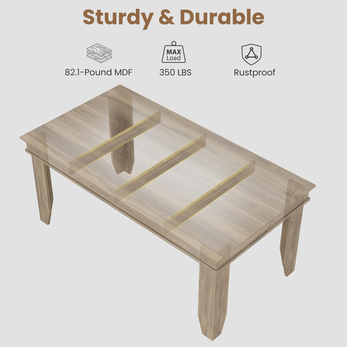 Farmhouse Rectangular Dining Table